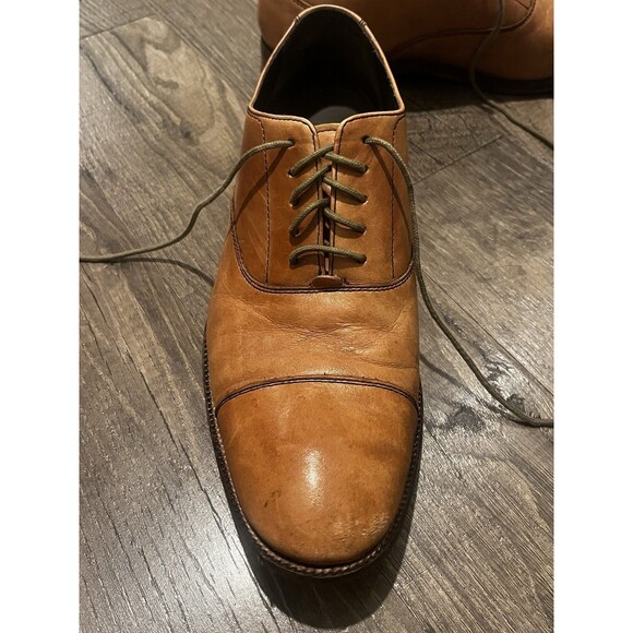 Cole Haan Williams C12337 Cap Toe Oxford British Tan Brown Shoes Men's Size 9 M - Picture 2 of 8